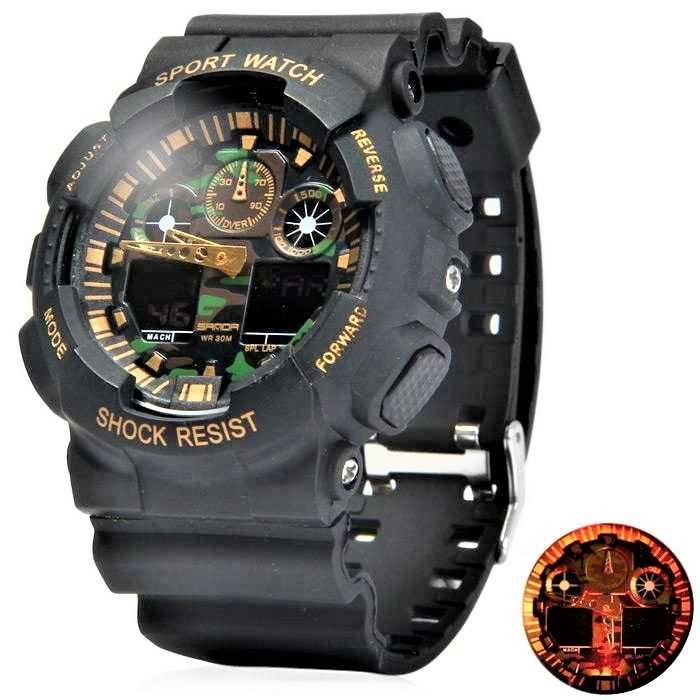 Ceas Sport-Samoa 199  Dial Sports LED Watch - BLACK