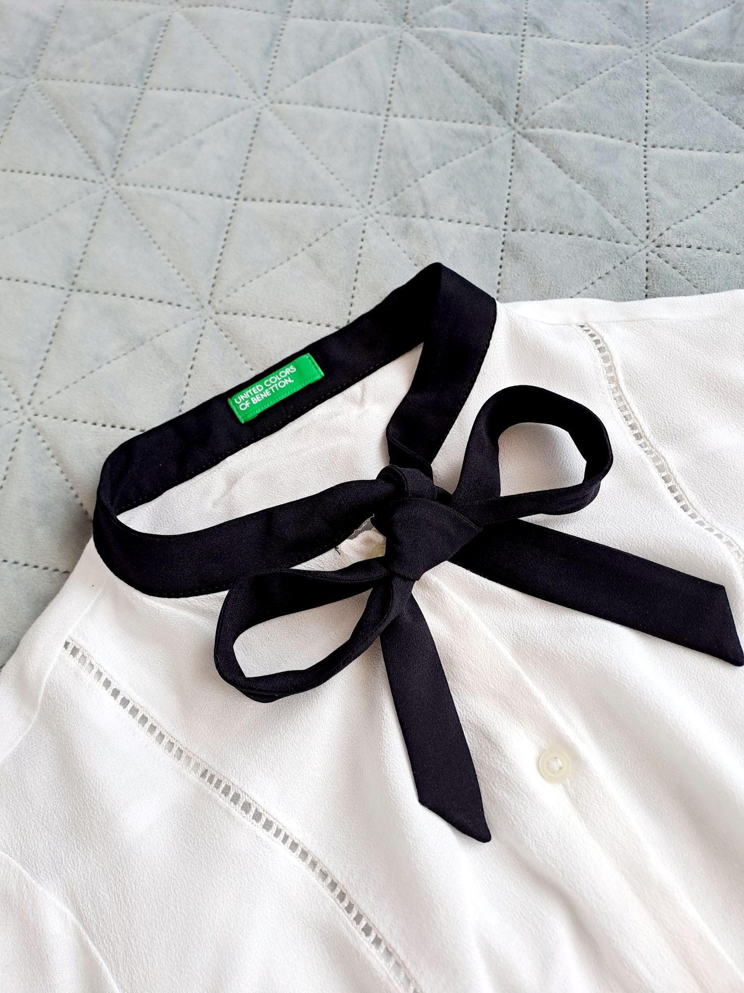 Camasa alb negru United Colors of Benetton