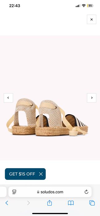 Еспадрили Soludos размер 37