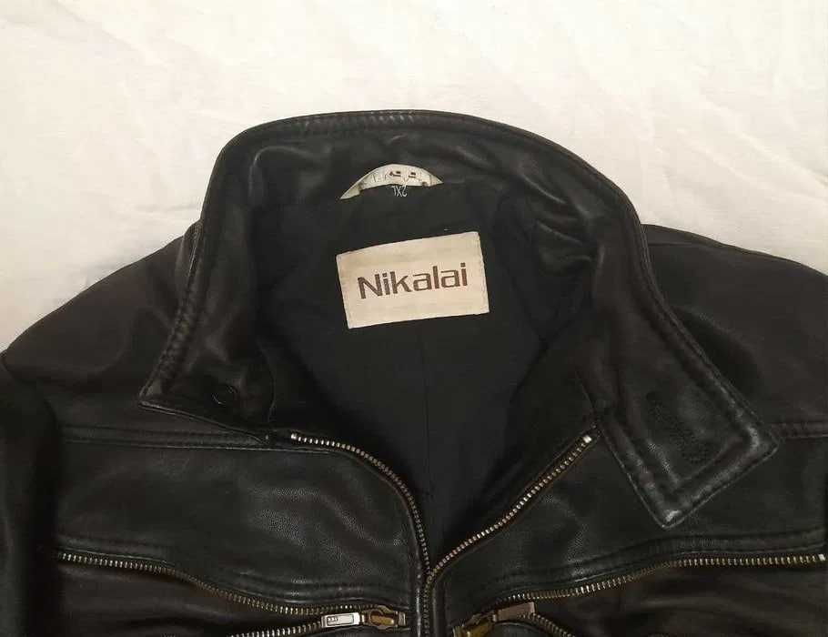 Nikalai кожаная куртка с капюшоном 38-40 размер