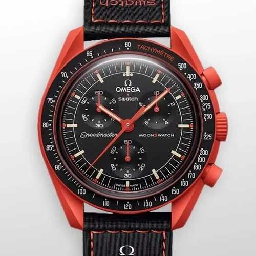 Ceas SWATCH X OMEGA MISSION TO EARTH LAVA Edition Chronograf Superb !!