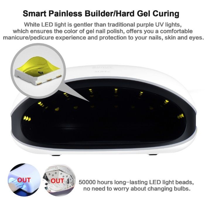LAMPA LED Hybrid SUNone 48W SUN4 smart| uv/led unghii gel oja semi NEW