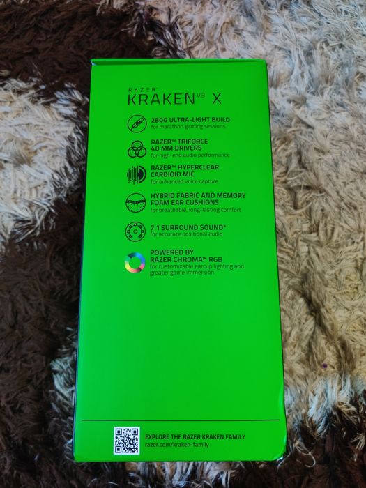 Razer kraken v3 x новые, запечатанные .