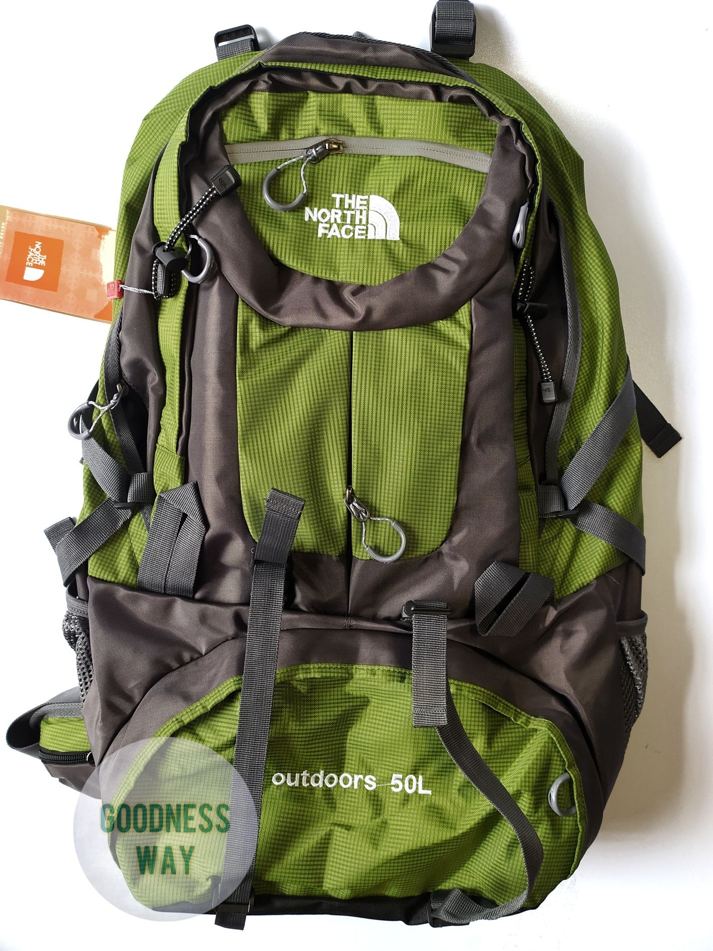 Рюкзак горный 50 л. The North Face, с каркасом, хит продаж. Зелёный