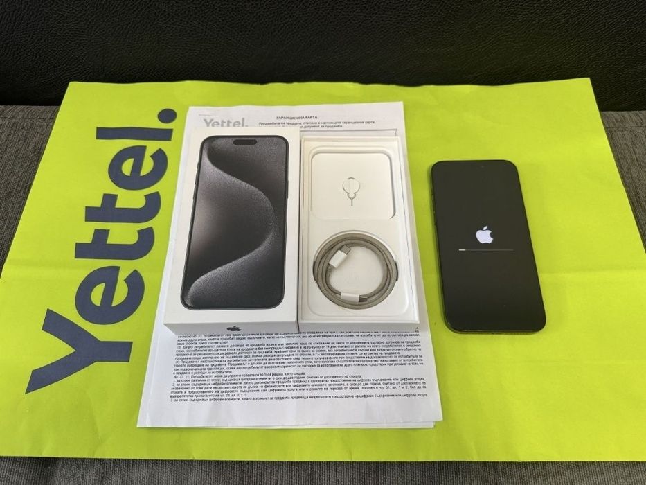 КАТО НОВ 512GB iPhone 15 Pro Max Гаранция Yettel 2025г. Black
