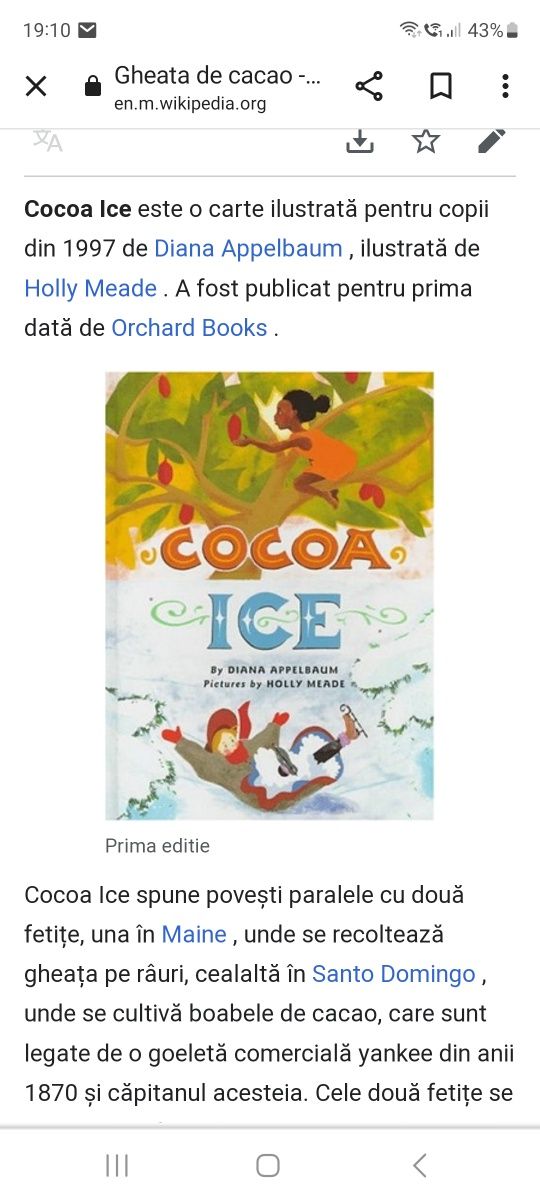 Carte educativa Cocoa Ice