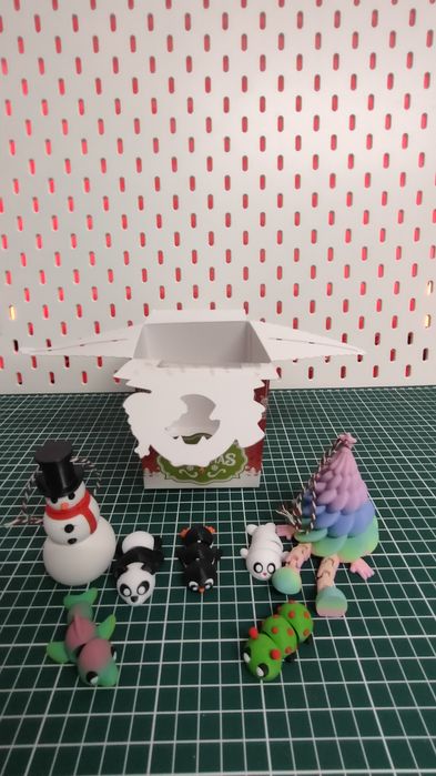 Pachet cadou Prietenii lui Mos Craciun printate 3D