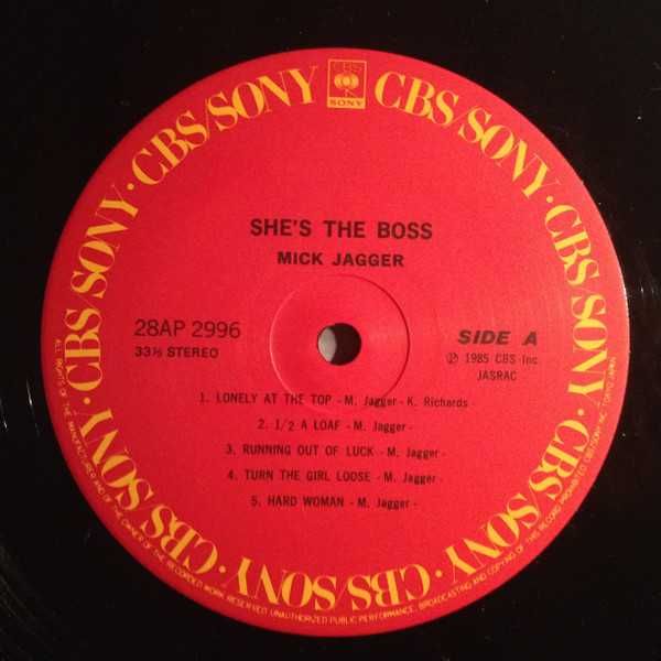 Vinil LP "Japan Press" Mick Jagger – She's The Boss  (VG++)