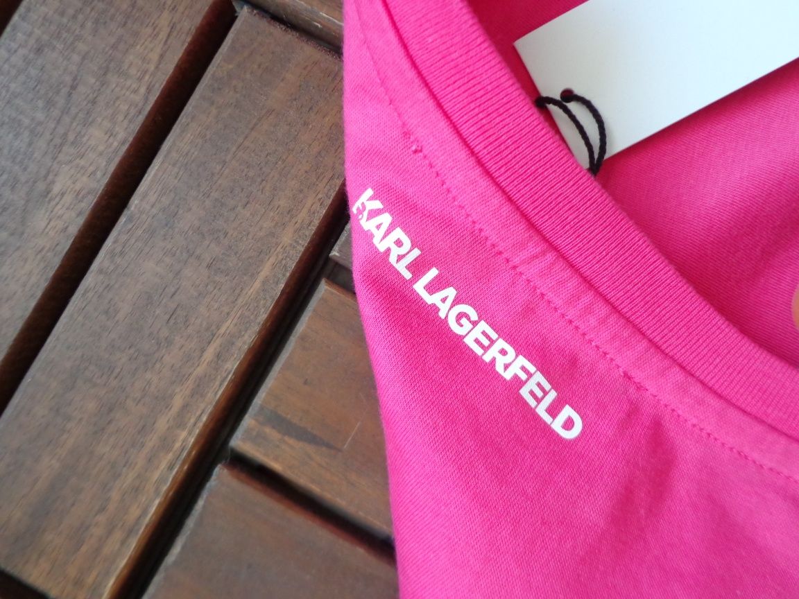 Дамска тениска Karl Lagerfeld Ikonik Outline 3D T-shirt размери XS, S