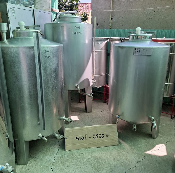 Butoi inox cu capac fix