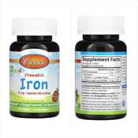 Деткие жевательные витамины с железом от фирмы Carlson из США