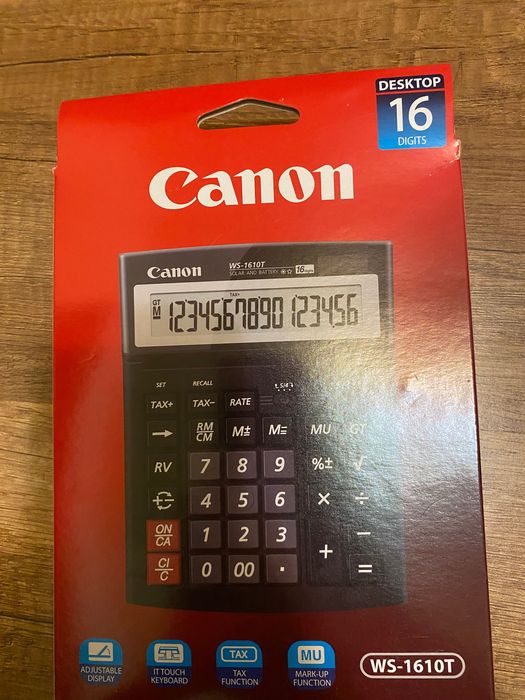 Calculator de birou CANON WS-1610T, 16 cifre, negru nou