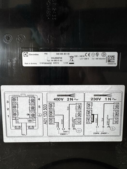 plita electrica electrolux inductie defecta pentru piese