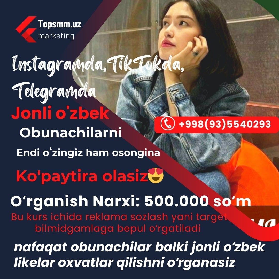 Instagram Telegram TikTok da (jonli oʻzbeklani) qoʻshish oʻrgataman