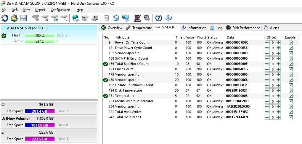 Solid-State Drive (SSD) ADATA SU630, 240GB, SATA3, 2.5"