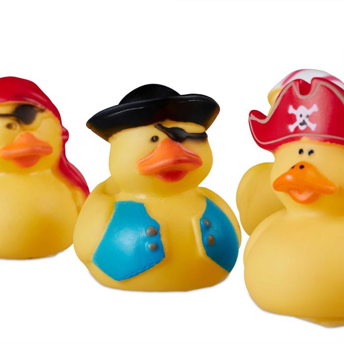 Set de 4 ratuste de baie pirat 4 modele jucarie de baie 5x4.5x5 cm