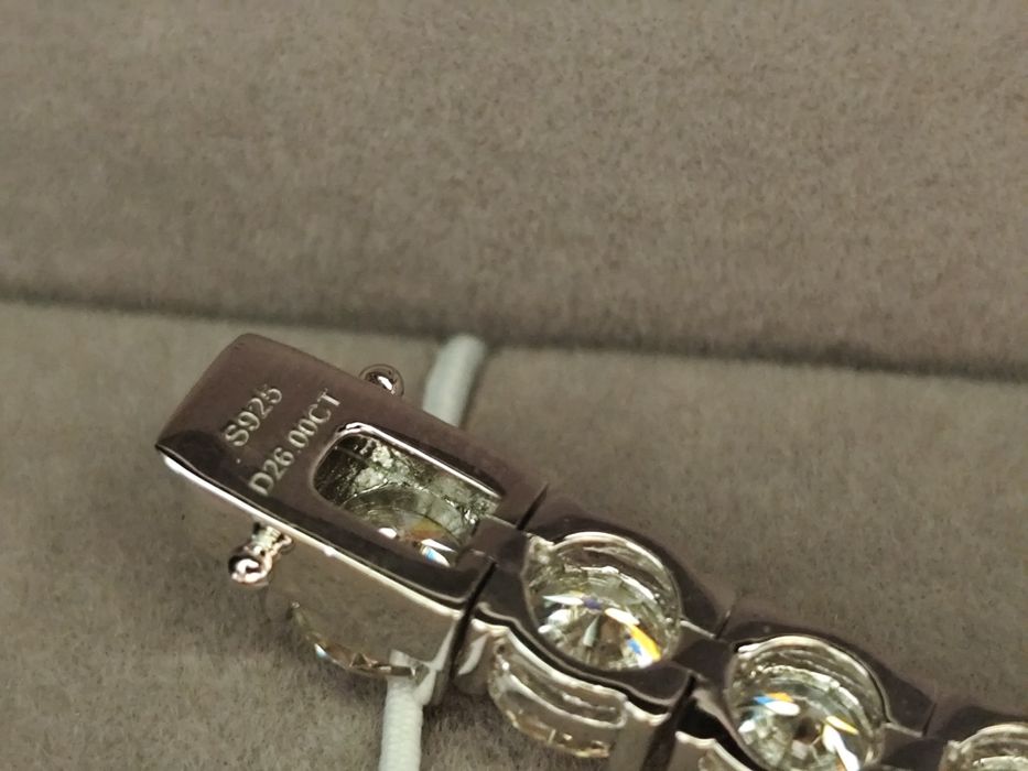 Brățară moissanite diamante 26 carate pietre 1 carat