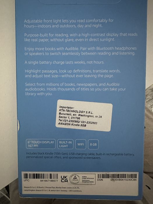 Kindle Amazon 2020 (10th Gen), Black