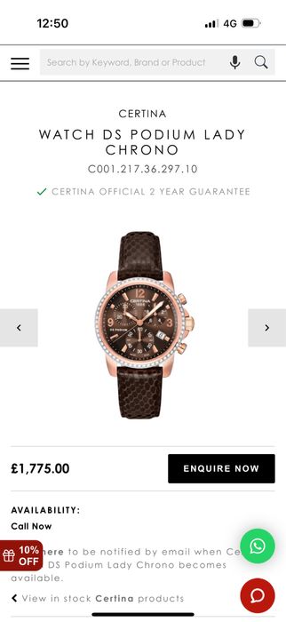 Ceas CERTINA Women's watch with diamonds