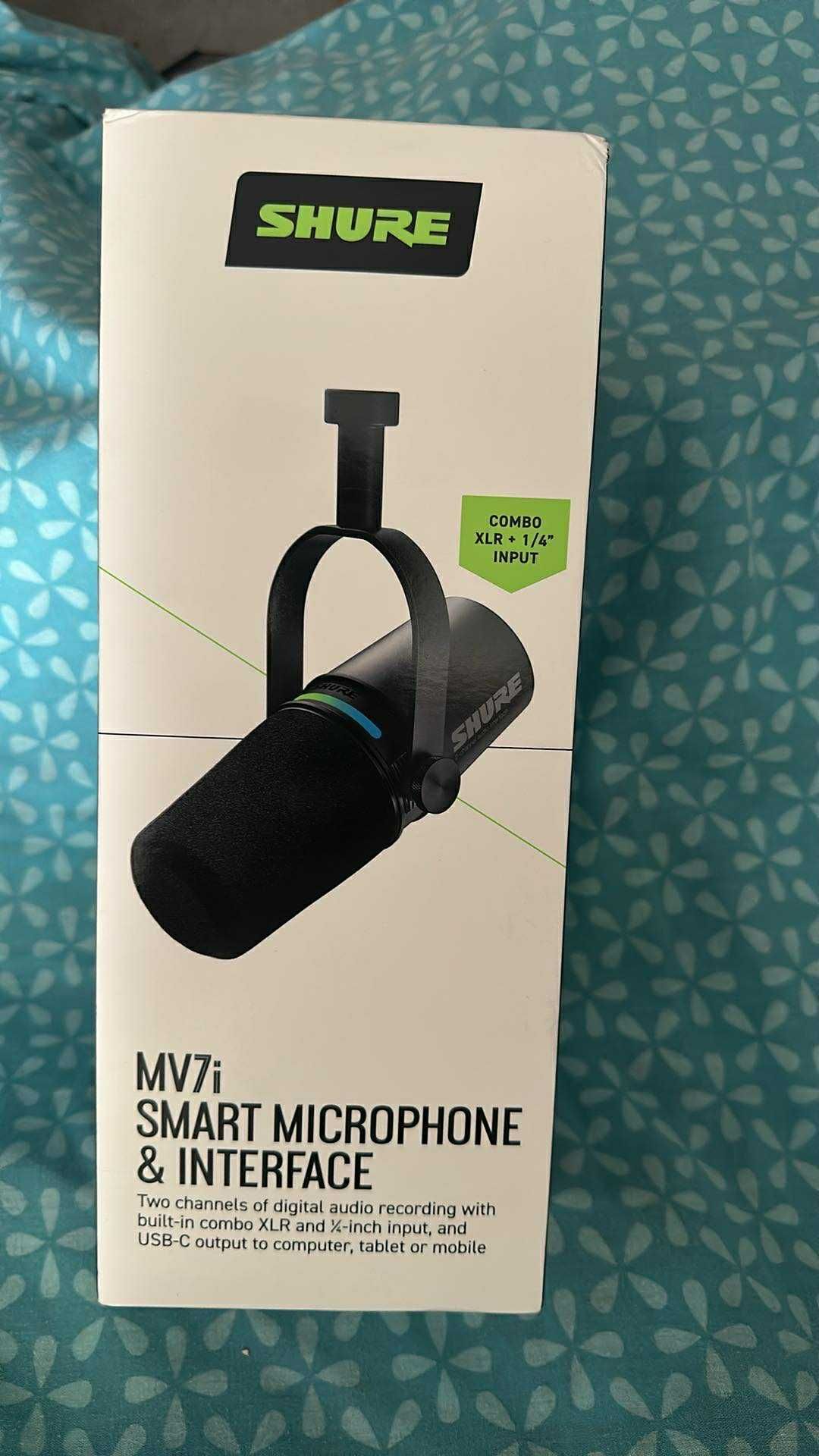 Microfon Shure MV7i, negru, 169,5x94x164mm,  Nou/Sigilat