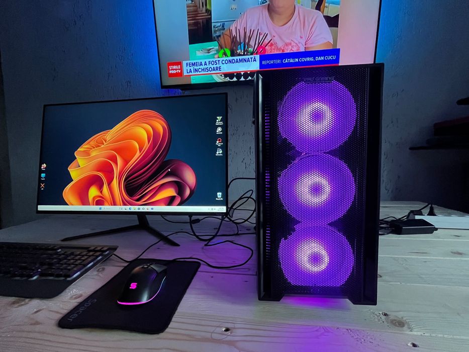 Unitate pc Gaming Ryzen 5 32 gb ddr4 M2 nvme si hdd video Amd 8gb
