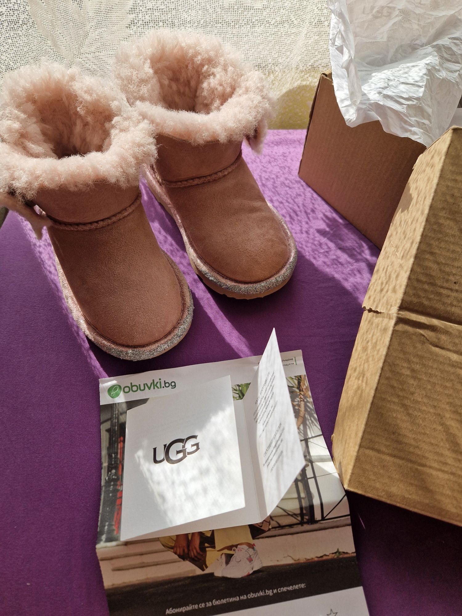 Оригинални детски обувки UGG T Mini Bailey Button II Star 1107969T Pcr