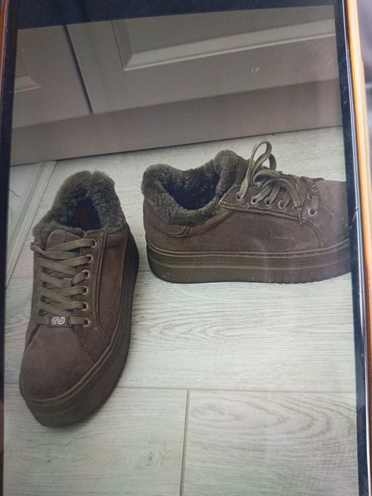 Зимние женские замшевые кросовки 38р натуральный 20 тыс