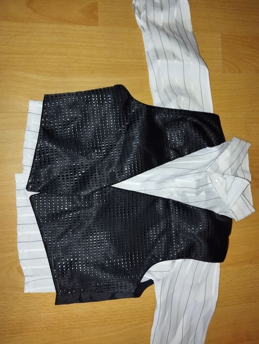 Cămasă mătase+vestă +papion
