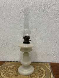 Френска газена лампа от разтопено млечно стъкло