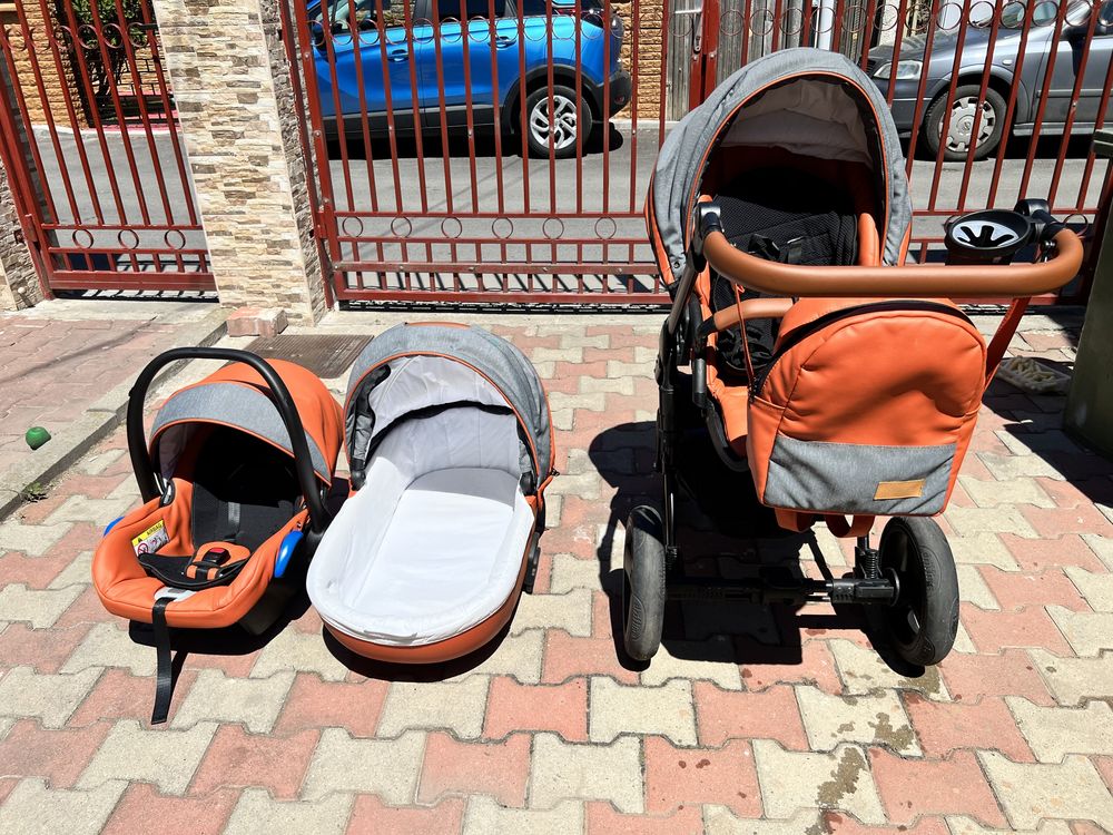 Carucior Krausman 3 in 1 Nexxo orange