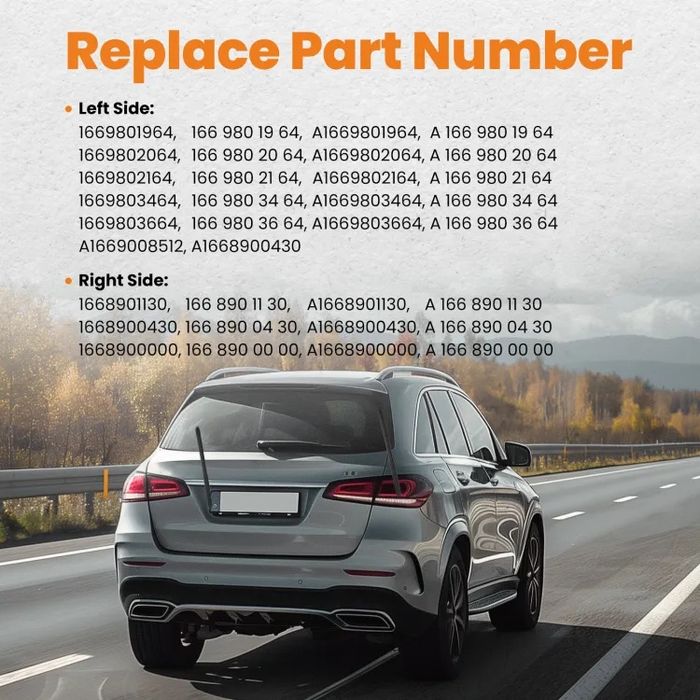 Електрически амортисьори за багажник Mercedes ML / GLE W166