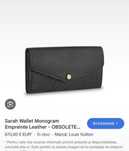 Vand portofel wallet louis vuitton sarah original
