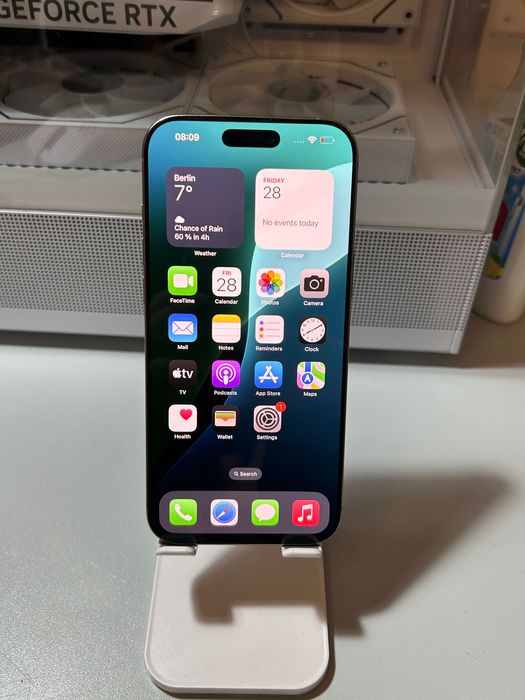 Telefon Apple iPhone 16 Pro Max 5G,Desert Titanium,512GB, baterie 93%