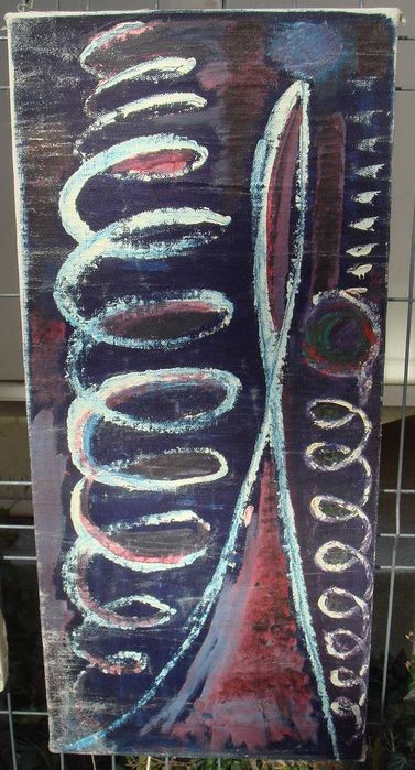 Olga Cizek (1931-2010) - Marele Spatiu (Geneza) 80 40cm Ulei pe panza