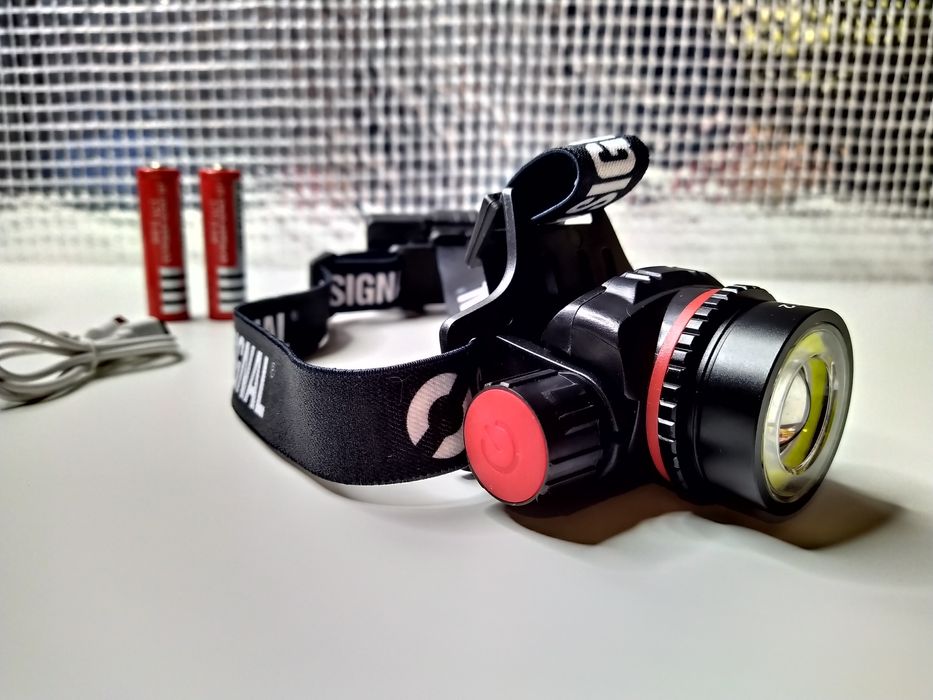 Lanterna De Cap Cree XML-T6 + COB Frontala Zoom + 2x Acumulatori 18650