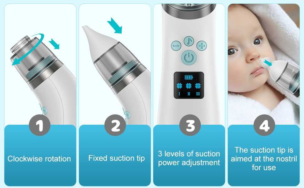 Бебешки аспиратор за нос с мелодии Uwelliky Baby Nasal Aspirator