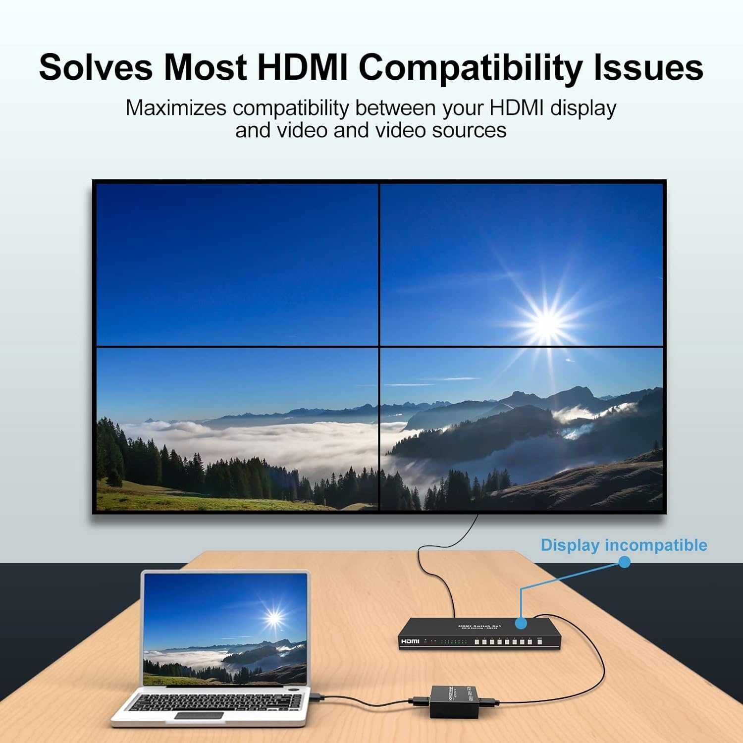 HDMI EDID Manager 4k Emulator 8 Mod 4K-60Hz Semnal HDMI 2.0b HDCP2.2