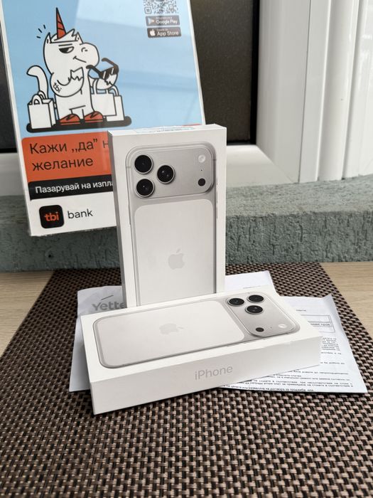 НОВ! 2TB *ЛИЗИНГ* iPhone 17 Pro Max Silver 36М Гаранция
