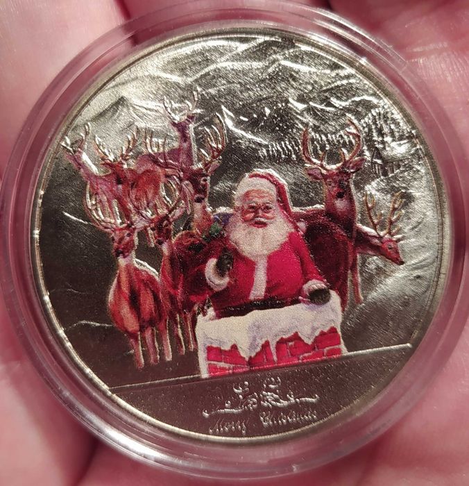 Коледно - новогодишен плакет в защитна капсула .