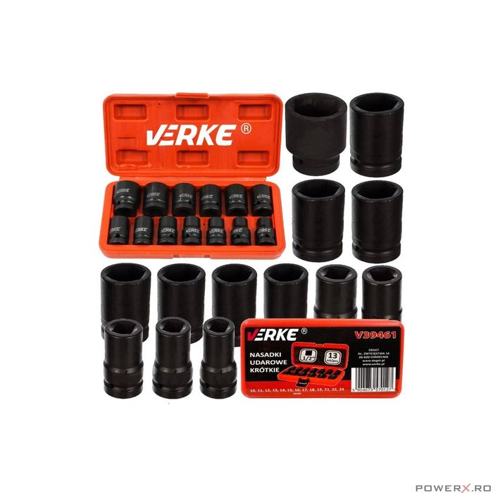 Trusa 13 tubulare de impact 1/2" 10- 24 mm, Verke