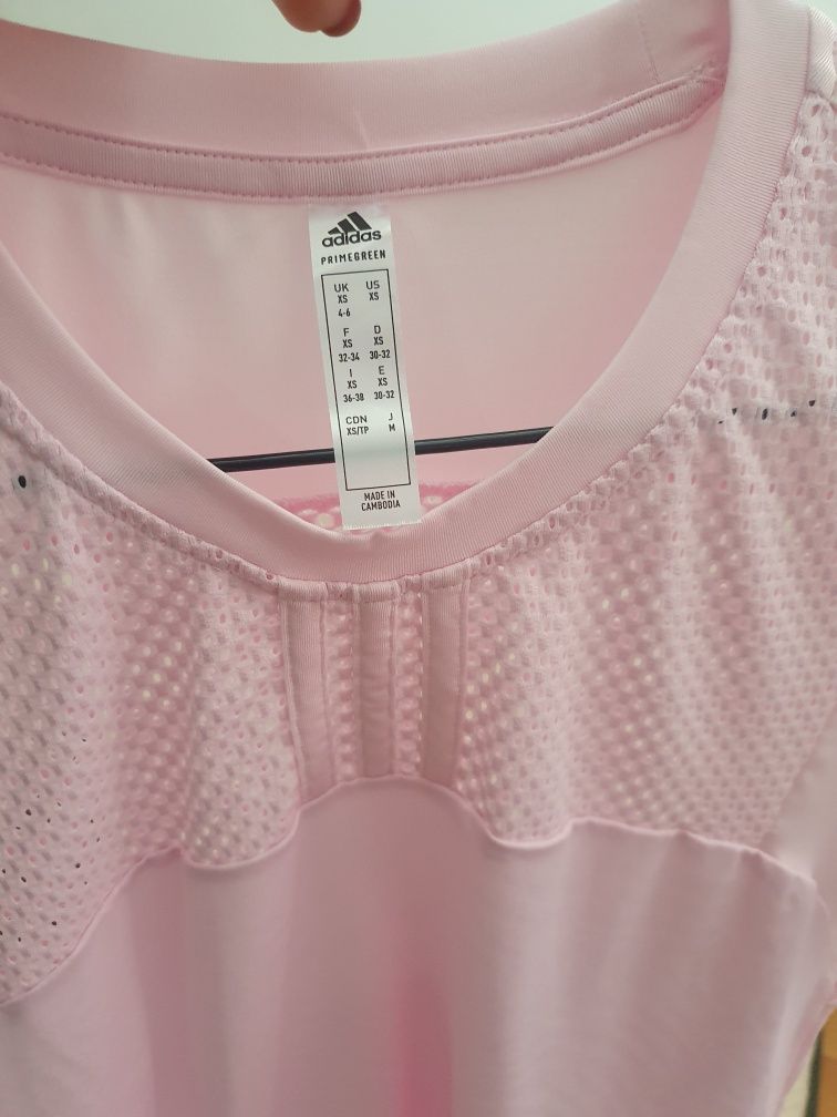 Tricou Roz Adidas X Zoe Saldana Aeroready Mărimea  34/Xs