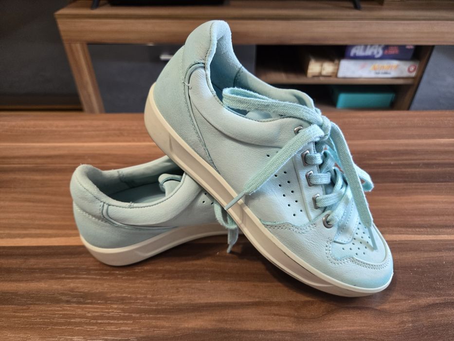 Adidasii Ecco turcoaz deschis, piele, 35