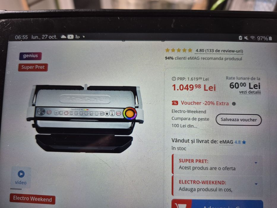 Grill electric OBH Nordica .