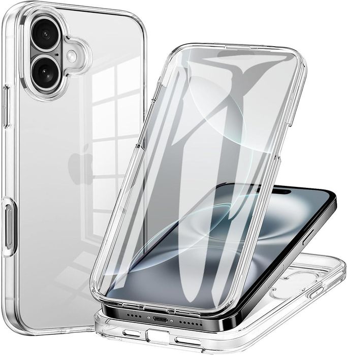 Прозрачен 360° градуса кейс за apple iphone 17