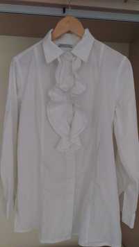 Блуза бяла с волани