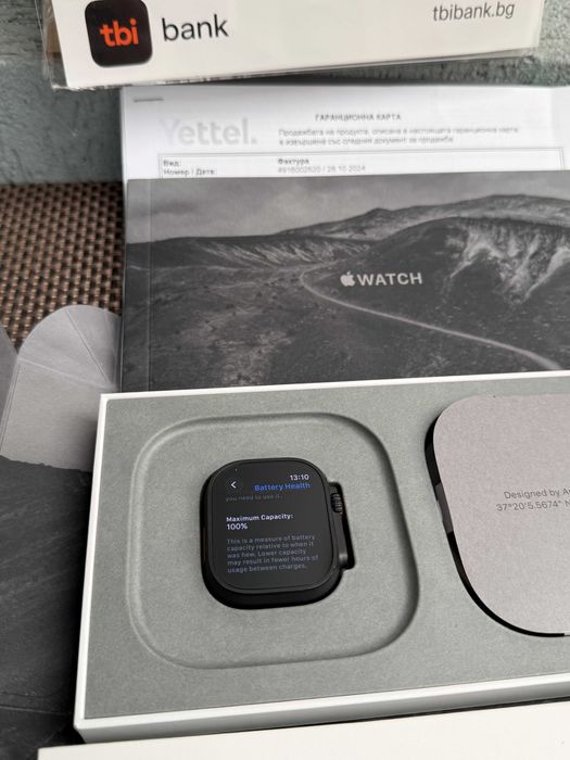 24мес Гар. Apple Watch ULTRA 2  Лизинг от 42лв/м  49mm  Black Titanium