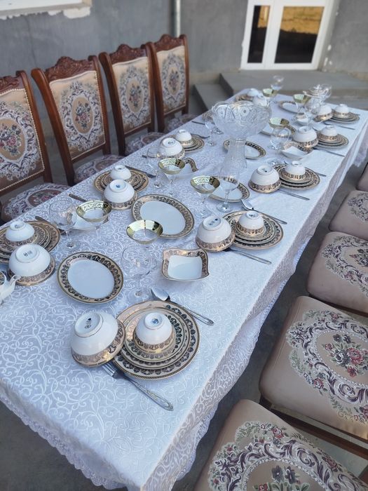 Toy va boshqa marosimlar uchun stol stul prakatga beriladi.