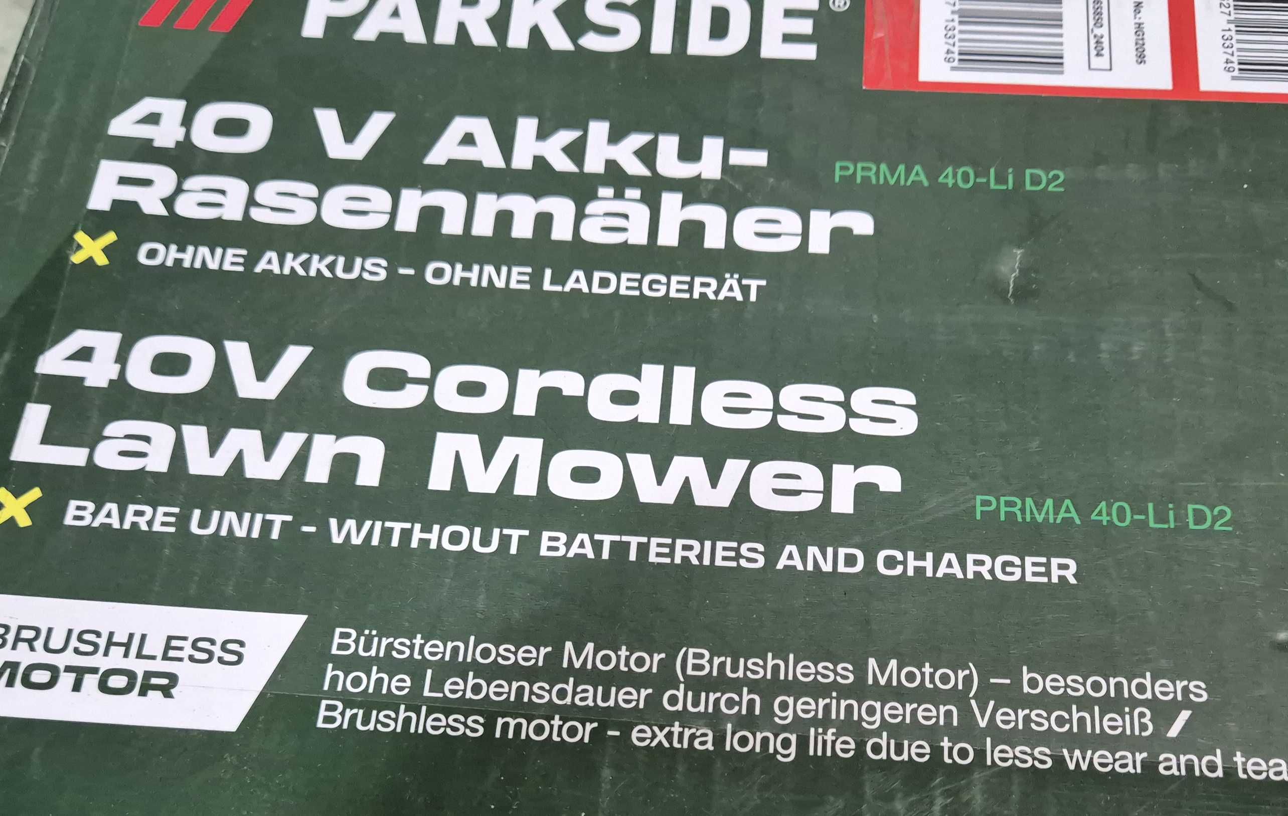 Акумулаторна косачка Parkside PRMA 40-Li D2, 40 V нова