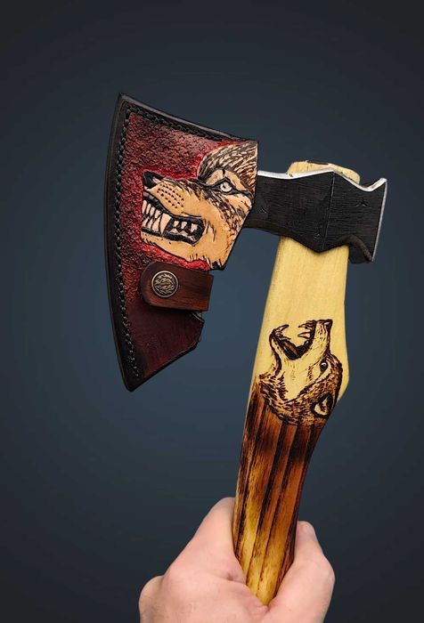 Ръчно изработена брадва вълк