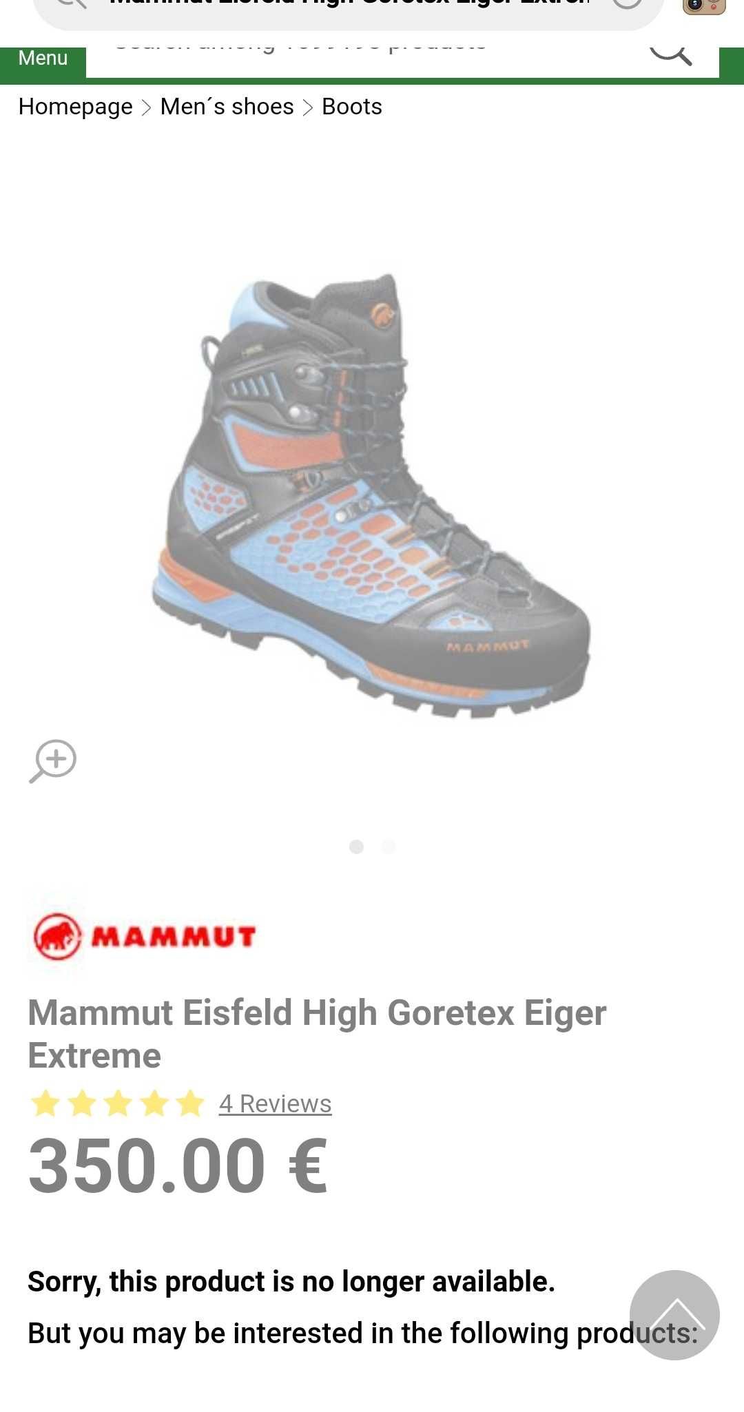 Mammut Eisfeld High GTX®-Чисто Нови